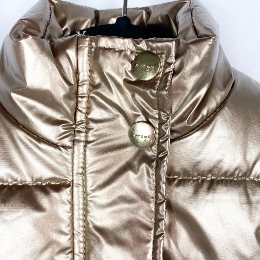 IMOGA Girls Gold Puffer Vest 4T
